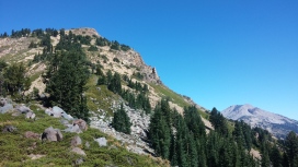 Looking up to the peak of Brokeoff. FAITH MECKLEY